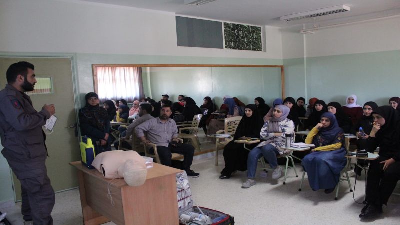 دورة اسعافات أولية (CPR) لطلاب معهد السيد عباس الموسوي في البقاع