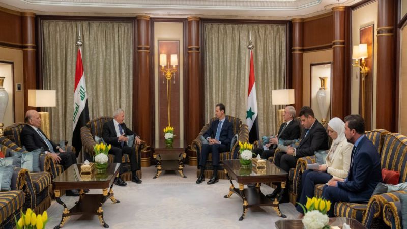 السعودية: الرئيس السوري ونظيره العراقي يدينان خلال لقاء في الرياض العدوان على غزة واستهداف المدنيين ويشددان على وجوب وقف القصف