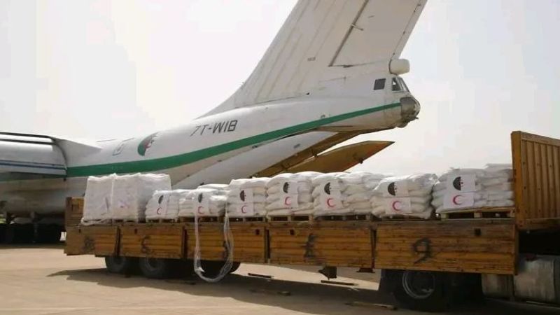 168 طنًا من المساعدات لغزة تصل من الجزائر إلى مصر