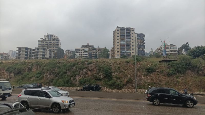 لبنان: جريح نتيجة انزلاق مركبة وانقلابها على اوتوستراد الناعمة باتجاه خلدة في محلة الدوحه