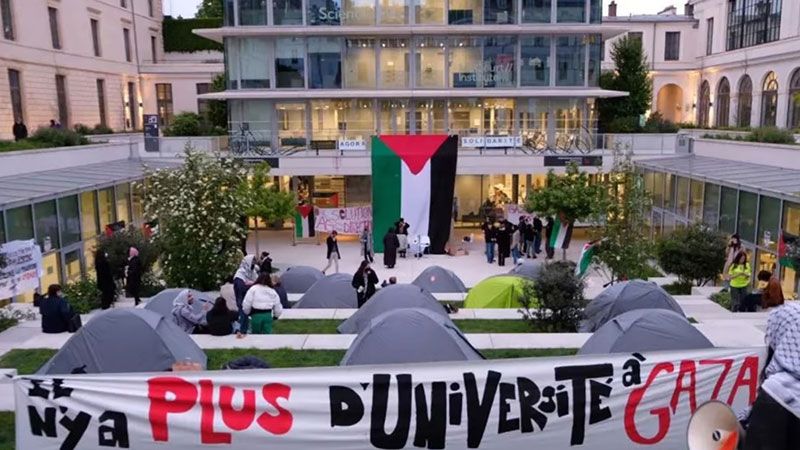 الحراك الطلابي في فرنسا يتوسّع دعمًا لفلسطين