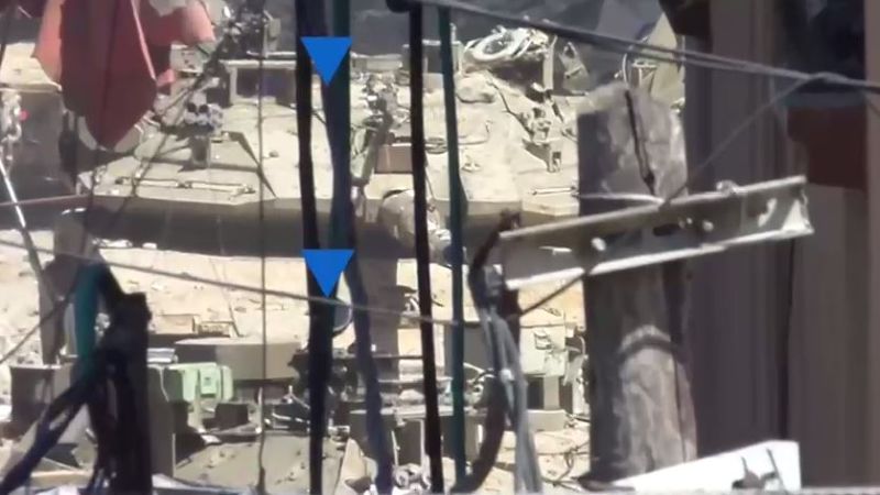 فيديو.. لحظة استهداف دبابة &quot;ميركافا&quot; شرق جباليا