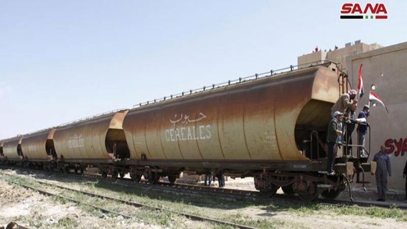 النقل السورية تستأنف عمل قطار نقل الحبوب بين المحافظات