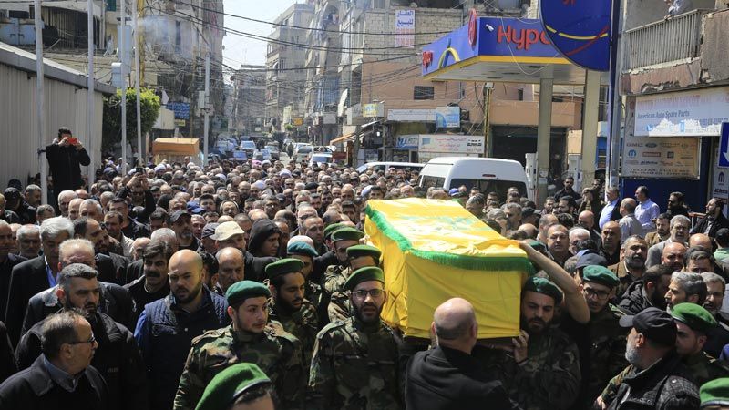 حزب الله يشيع المجاهد يعقوب يوسف باجوق في روضة الشهيدين