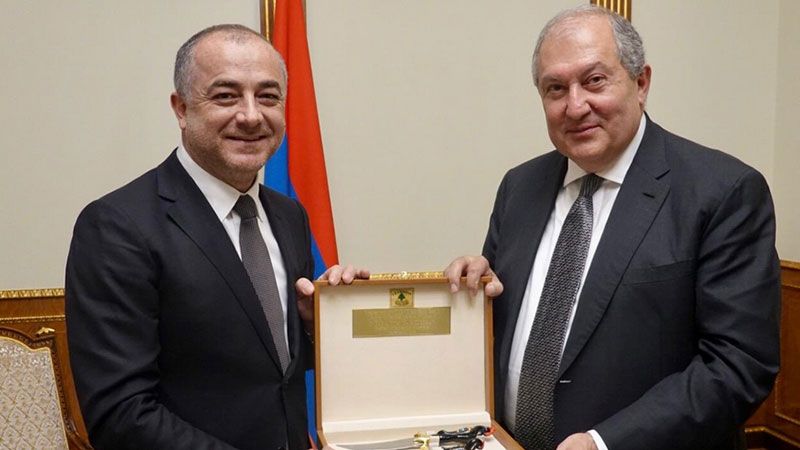 بو صعب يلتقي رئيس جمهورية أرمينيا