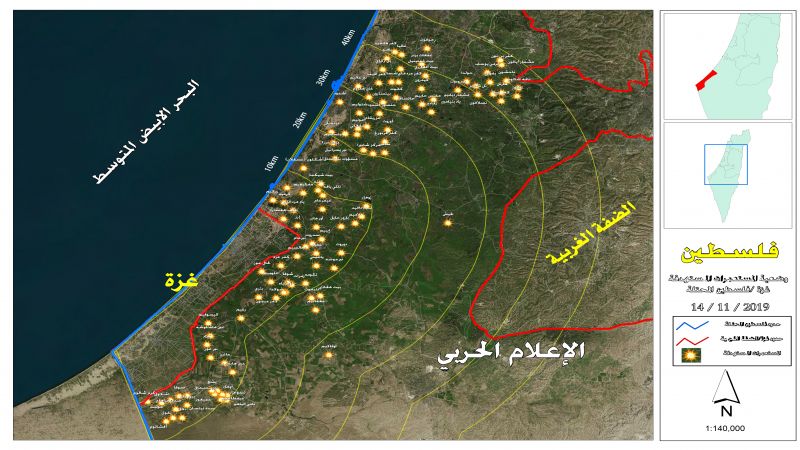 بالصورة: وضعية المستوطنات المستهدفة بصواريخ المقاومة الفلسطينية حتى اليوم
