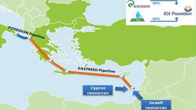 توقيع اتفاق مشروع أنابيب غاز بين اليونان وكيان العدو وقبرص