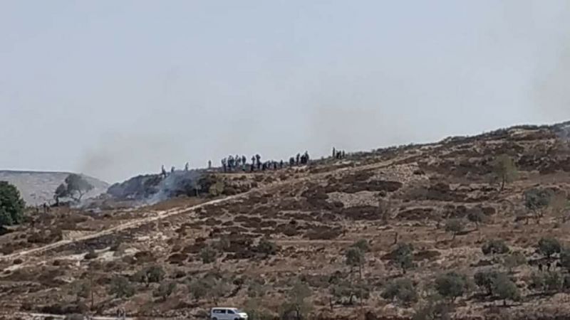 بالصور: مواجهات بين الاحتلال وفلسطينيين حاولوا زراعة أراضيهم المهددة بالمصادرة جنوب نابلس