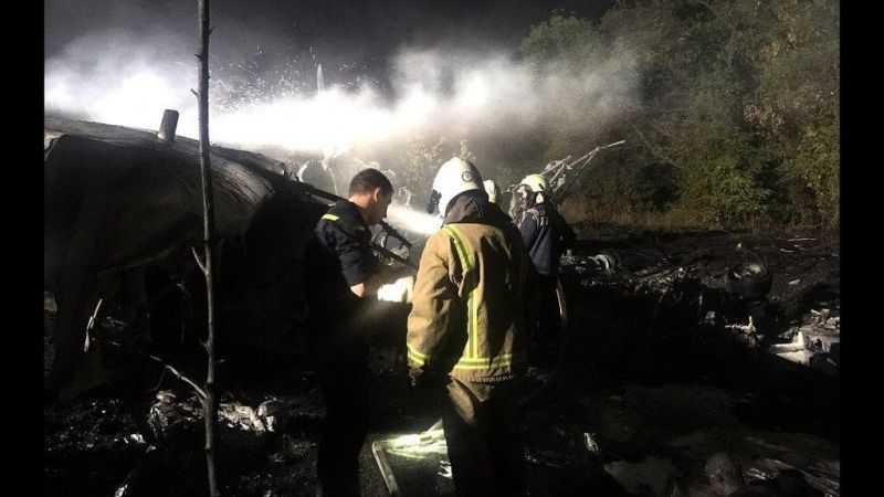 مقتل 22 راكبًا إثر تحطم طائرة أوكرانية عسكرية