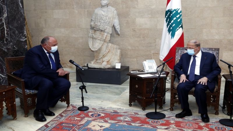 الرئيس عون التقى شكري  وتأكيد على تضامن مصر مع لبنان حتى الخروج من الازمة