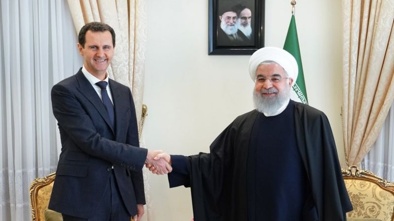 برقية من روحاني إلى الرئيس الأسد في العيد الوطني السوري