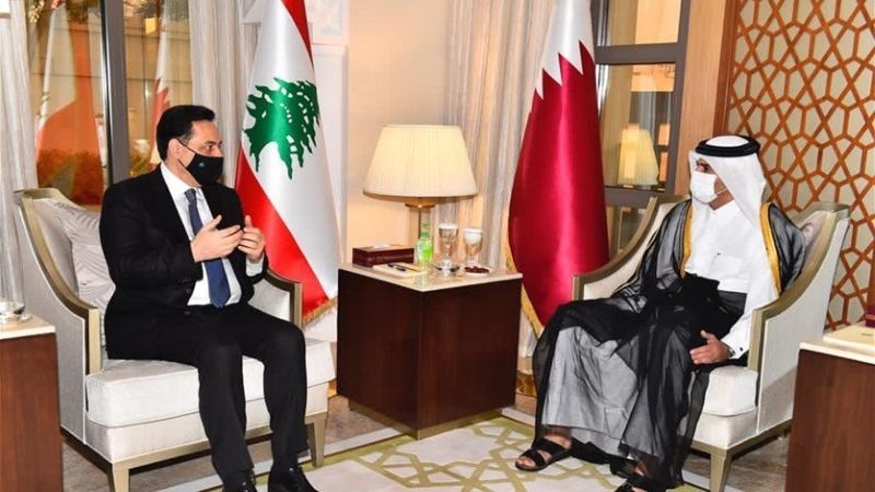 لبنان: دياب يلبي دعوة رئيس وزراء قطر إلى مأدبة الإفطار