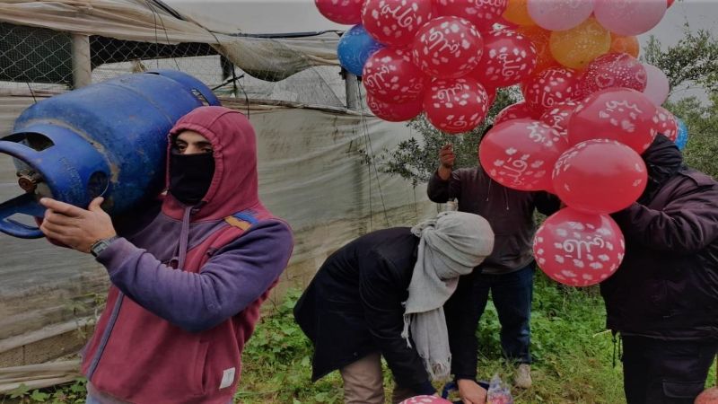 فلسطين المحتلة: إطلاق دفعات كبيرة من البالونات الحارقة من شرق قطاع غزة تجاه الأراضي المحتلة