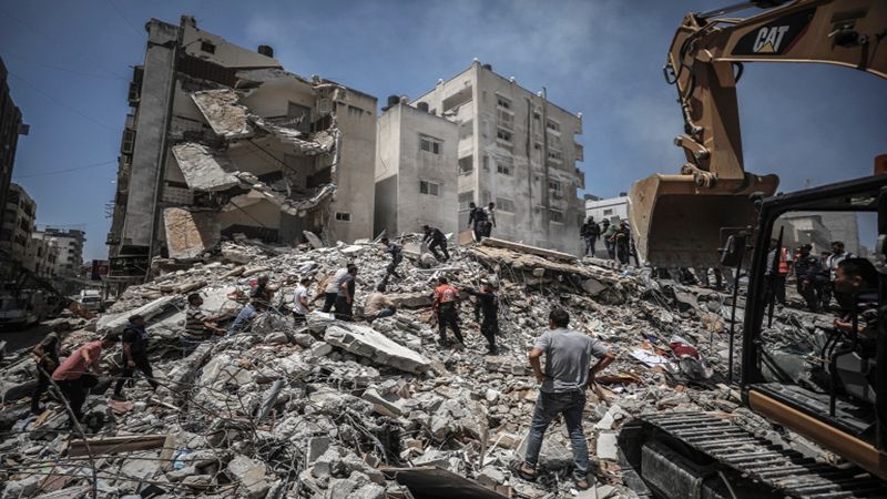 فلسطينيون يطالبون بسرعة إعادة إعمار غزّة ورفع الحصار 