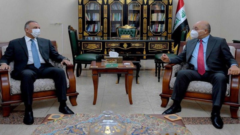 العراق: صالح يستقبل الكاظمي ويبحثان مجمل الأوضاع السياسية والأمنية والصحية والاقتصادية في البلاد