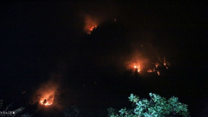 لبنان: الحريق في غابات وادي جهنم بعكار مستمر ومناشدات لإخماده