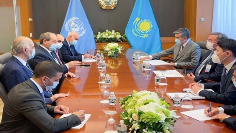 سوريا: المقداد بحث في نيويورك مع وزيري خارجية كوبا وكازاخستان تعزيز العلاقات الثنائية