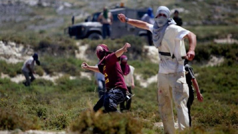 اندلاع مواجهات بين الفلسطينيين وقوات الاحتلال عند مدخل بلدتي برقة وبزاريا شمال غرب نابلس