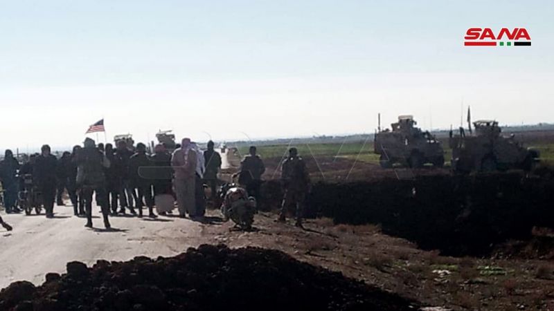 سوريا: طرد رتل للاحتلال الأمريكي حاول الدخول إلى قرية صالحية حرب بريف القامشلي