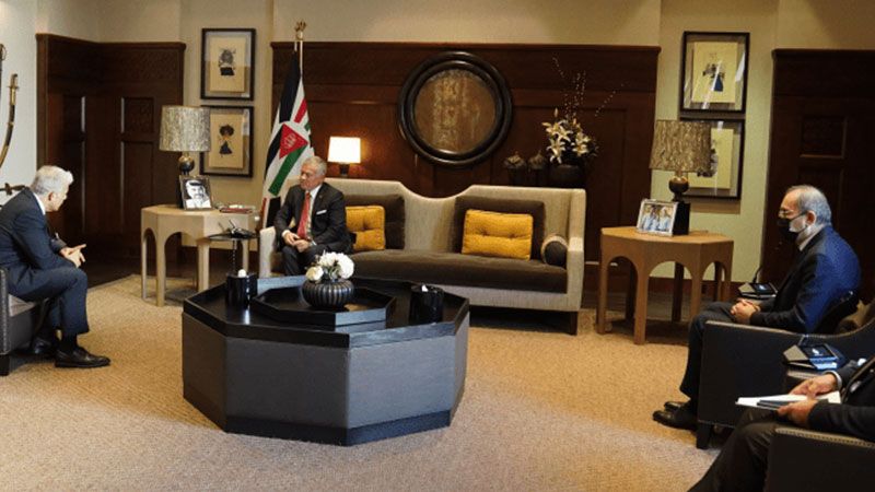 الملك الأردني يلتقي وزير الخارجية الإسرائيلي