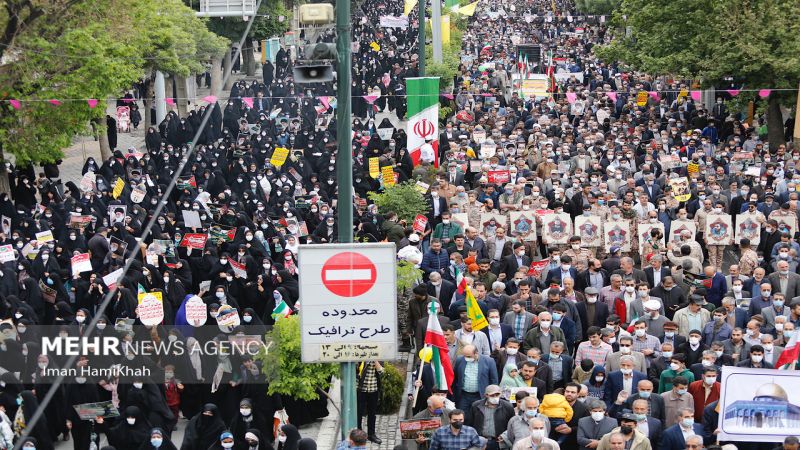 الإيرانيون في يوم القدس: لتعزيز المقاومة ضد الصهيونية