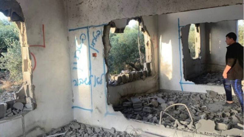  قوات الاحتلال تهدم منزل الأسير جرادات غرب جنين