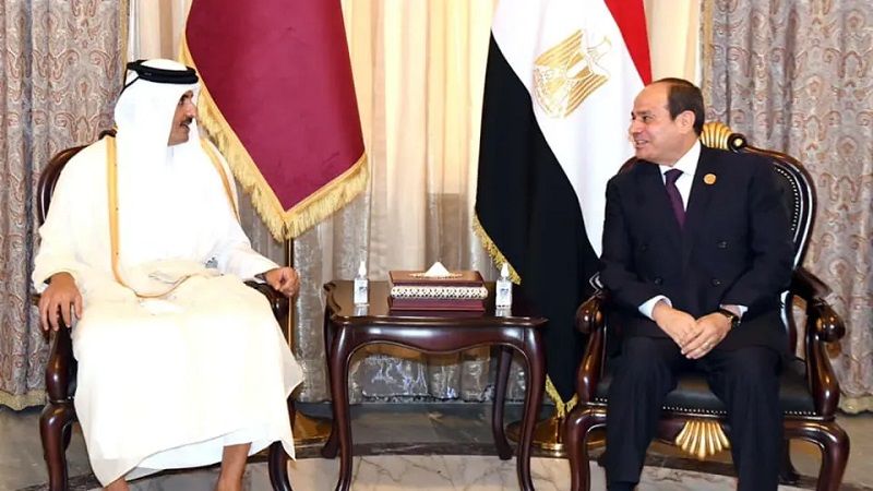 أمير قطر يصل القاهرة فى زيارة رسمية للقاء السيسي