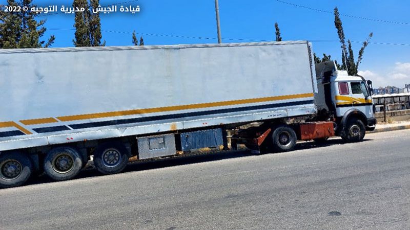 ضبط شاحنة تعمل على خط تهريب المخدرات من مجدل عنجر إلى طرابلس فتركيا