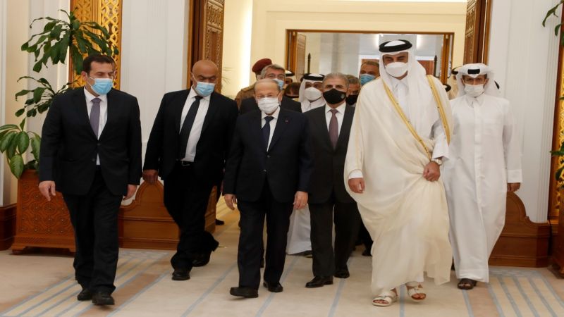 رسالة من الرئيس عون إلى أمير قطر عبر وزيري الإعلام والسياحة