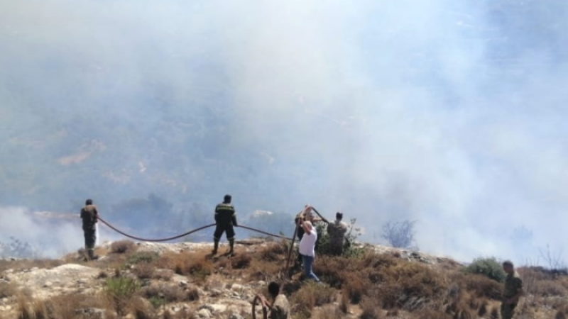 لبنان: حريق في أحراج بلدة رحبة وعملية الاطفاء تواجه صعوبة نتيجة وعورة الموقع