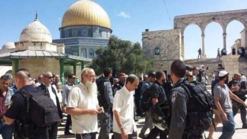بالفيديو: عشرات المستوطنين يقتحمون المسجد الأقصى بحماية مشددة من قوات الاحتلال