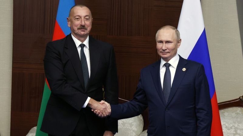 بوتين يبحث مع علييف تنفيذ اتفاقات التسوية بين أرمينيا وأذربيجان