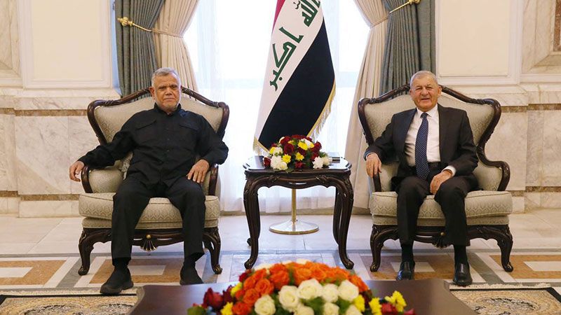 رئيس الجمهورية العراقية يستقبل رئيس تحالف الفتح والأمين العام لمنظمة بدر 