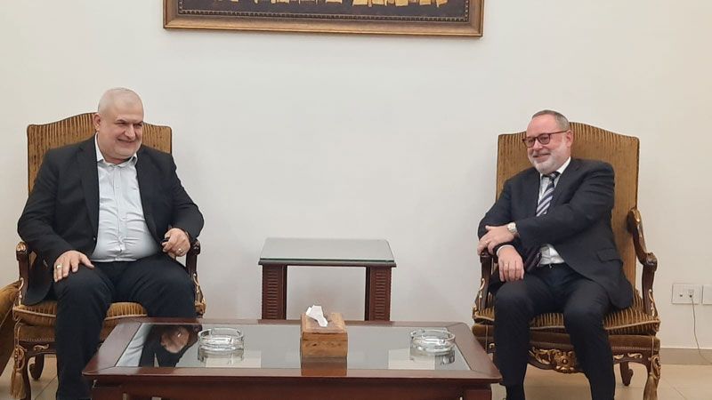 النائب رعد استقبل سفير النرويج في لبنان في مبنى كتلة 'الوفاء للمقاومة'
