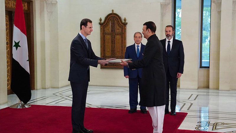 الرئيس الأسد يتقبّل أوراق اعتماد شاهد أختر سفيرًا مفوضًا وفوق العادة لباكستان لدى سوريا