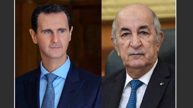 الرئيس الأسد يبحث هاتفيًا مع نظيره الجزائري التطورات على الساحة العربية