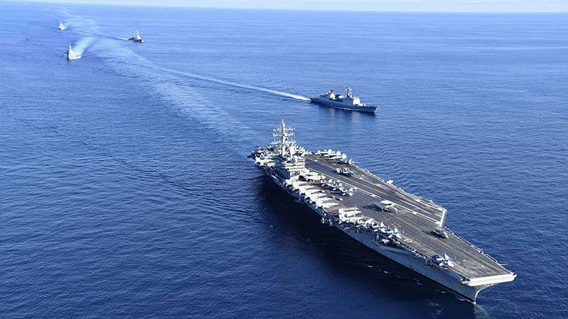 كوريا الجنوبية تجري مناورات بحرية مشتركة مع الولايات المتحدة واليابان