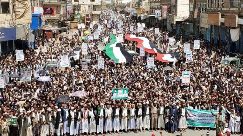 اليمنيون جددوا نصرة فلسطين ومقاومتها وباركوا عملية &quot;ثأر الأحرار&quot;