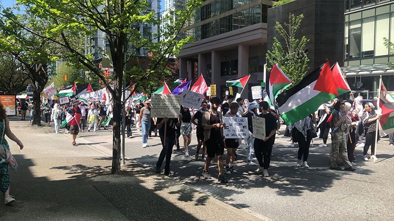 مظاهرات شعبية حاشدة في مدن كندا داعمة للمقاومة في فلسطين ولبنان