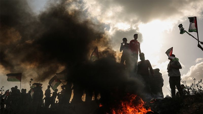 إصابات خلال مواجهات مع الاحتلال شرقي غزة رفضاً لـ "مسيرة الأعلام"