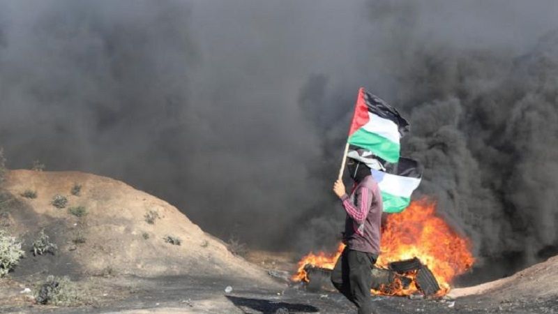 وقفة غاضبة شرق غزة تنديدًا بالعدوان المتواصل على جنين&nbsp;
