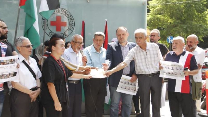 وقفة أمام مقرّ الصليب الأحمر في سبيرز تضامنًا مع الأسرى والمعتقلين في سجون العدو