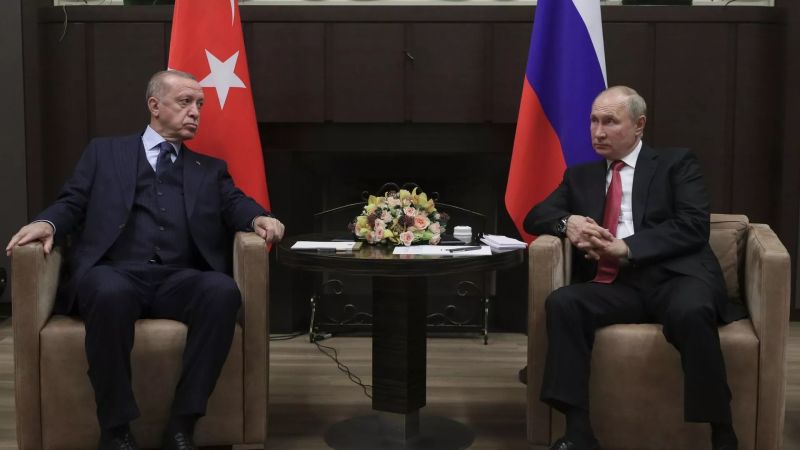 أردوغان يلتقي بوتين في سوتشي لبحث اتفاقية الحبوب