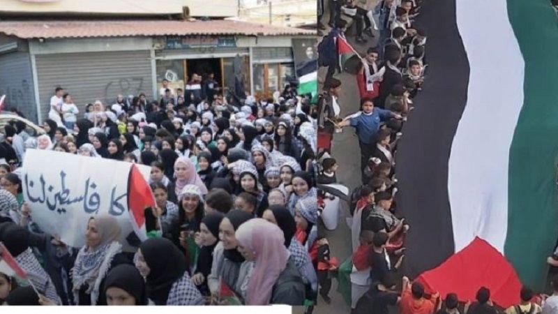 لبنان| يوم وطني تضامني مع غزة في مدارس مخيمي البداوي والبارد