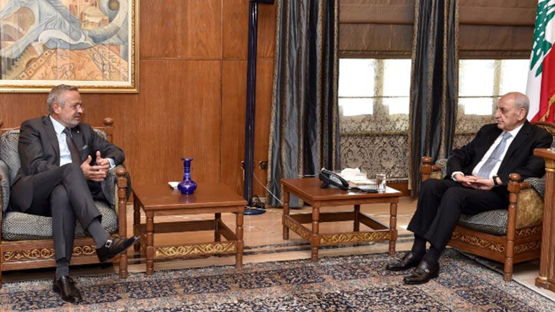 لبنان: الرئيس بري عرض الأوضاع مع النائب المر واستقبل السفيرين السويسري والتشيلياني