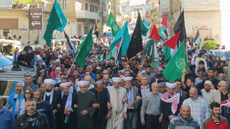 لبنان| مسيرة في بعلبك نصرة لغزة وفلسطين