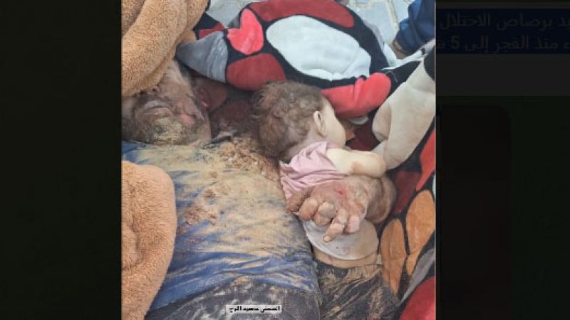 فلسطين: بالفيديو.. استشهد وهو يحتضن طفلته قبل قصف طيران الاحتلال لمنزلهم