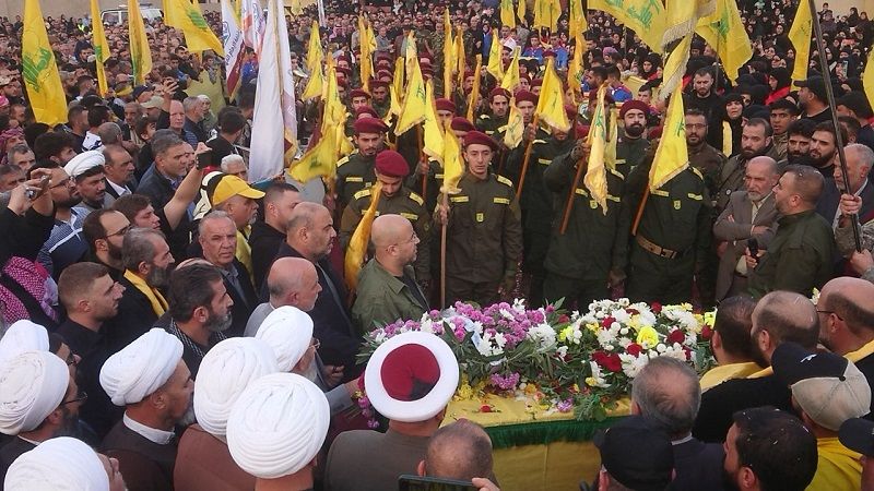 حزب الله يشيع الشهيد على طريق القدس جواد حسام البزال في البزالية
