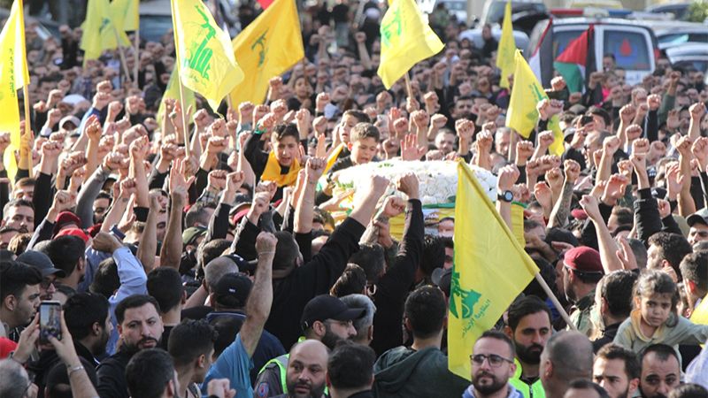حزب الله يشيّع الشهيد على طريق القدس خليل شحيمي في روضة الشهداء في الغبيري