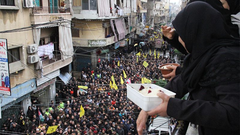 حزب الله يُشيّع ثلة من الشهداء على طريق القدس في بيروت